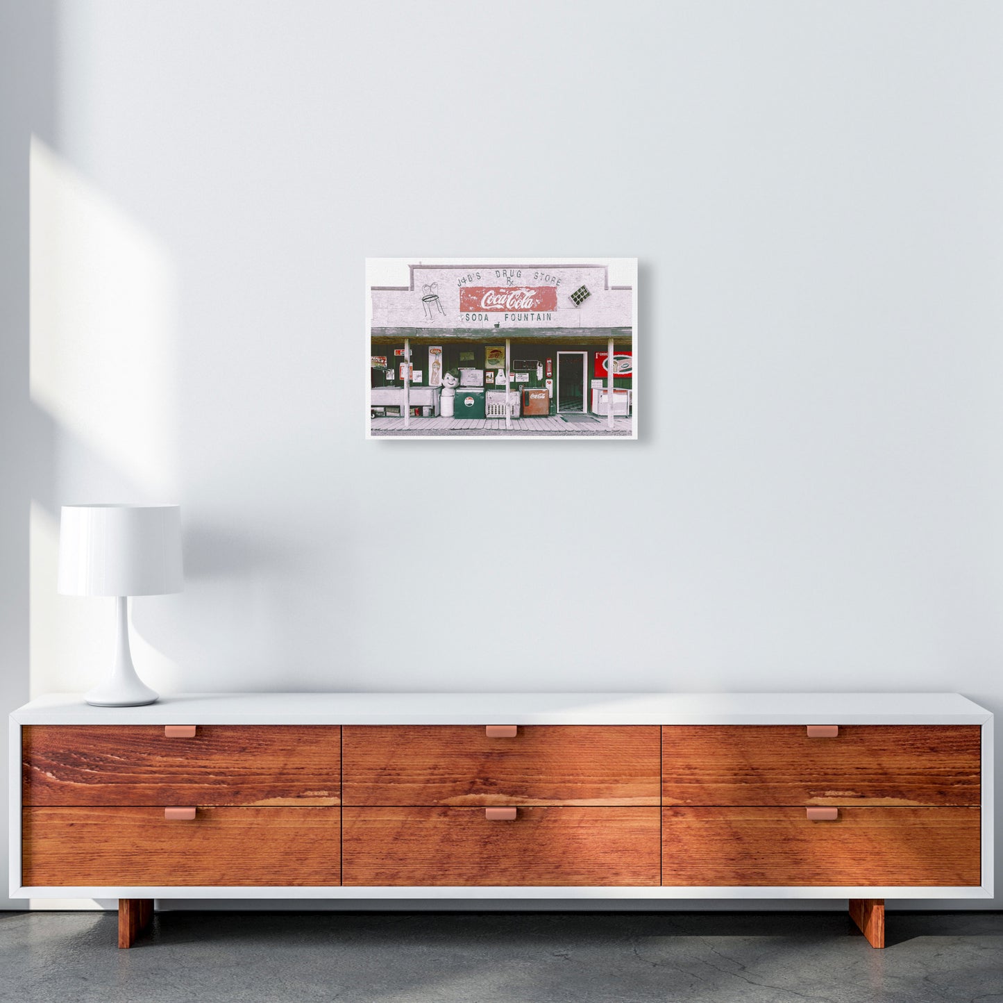 Coca Cola Shop Modern Print A3 Canvas