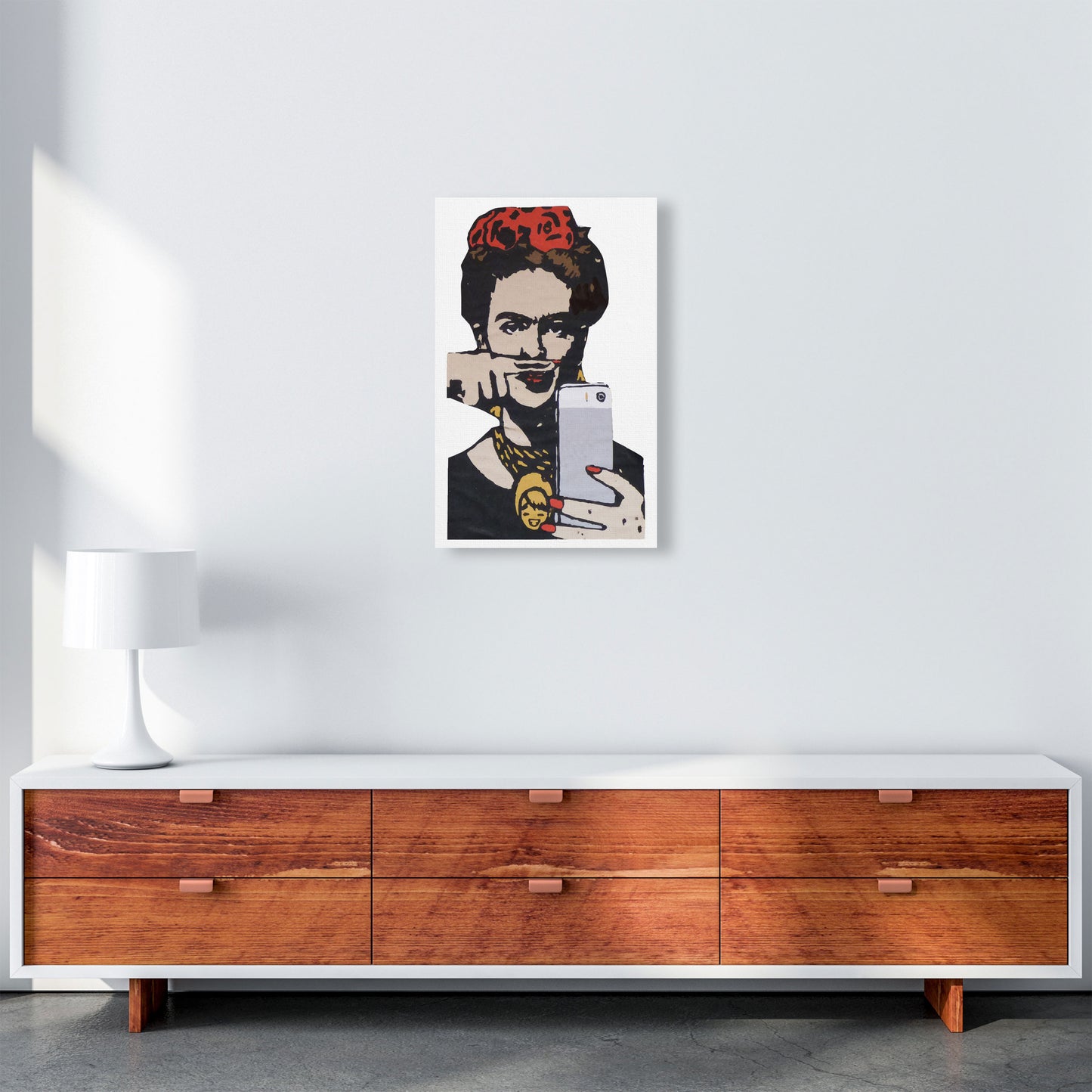 Urban Frida Kahlo Modern Print A3 Canvas