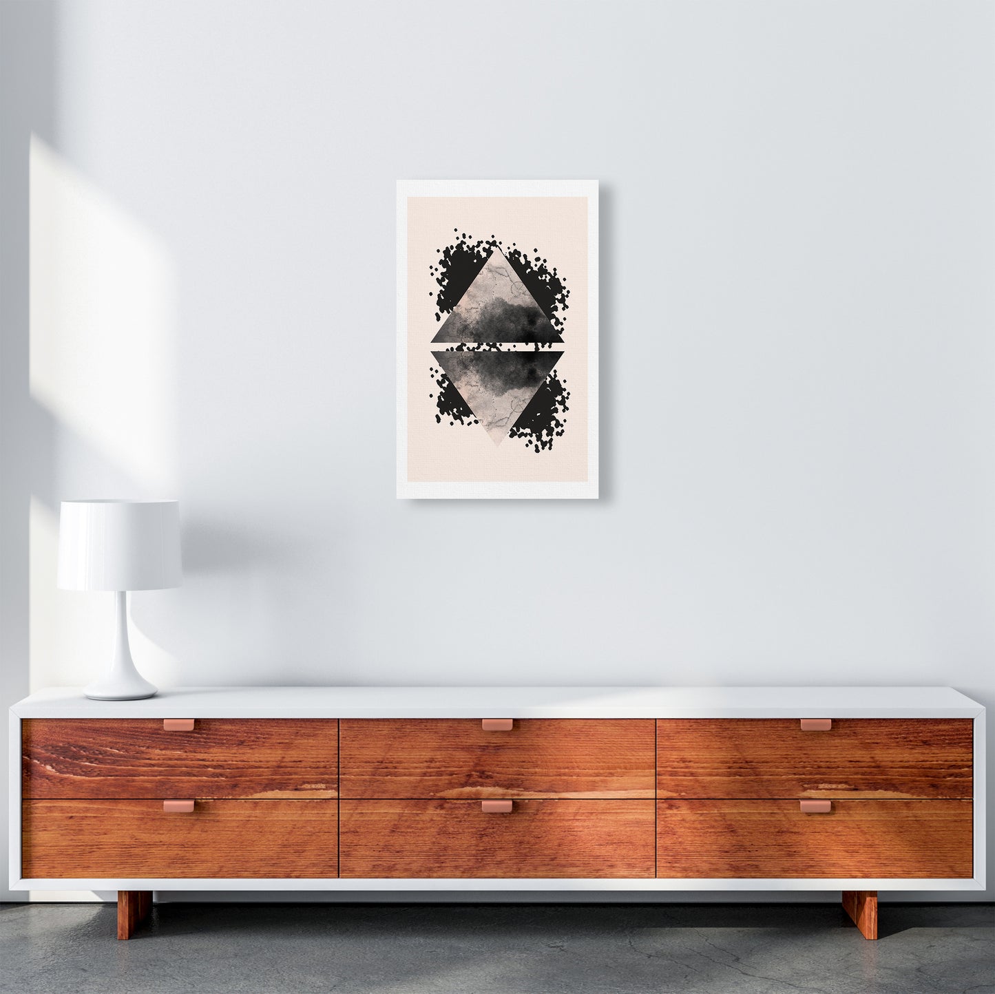 Nude And Black Watercolour 1 Art Print by Pixy Paper A3 Canvas