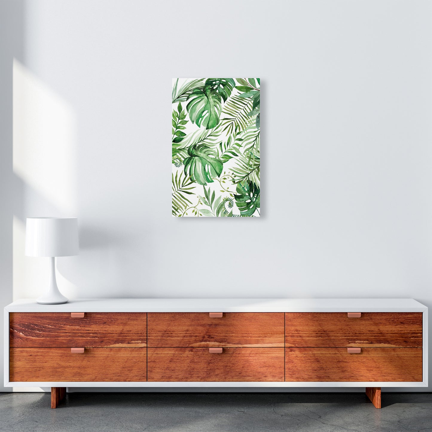 Full Page Leaves Exotic Art Print by Pixy Paper A3 Canvas