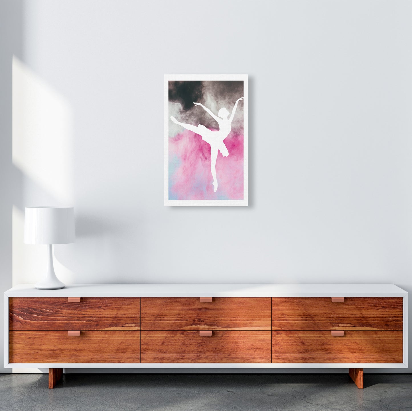 Ballerina Watercolour Art Print by Pixy Paper A3 Canvas