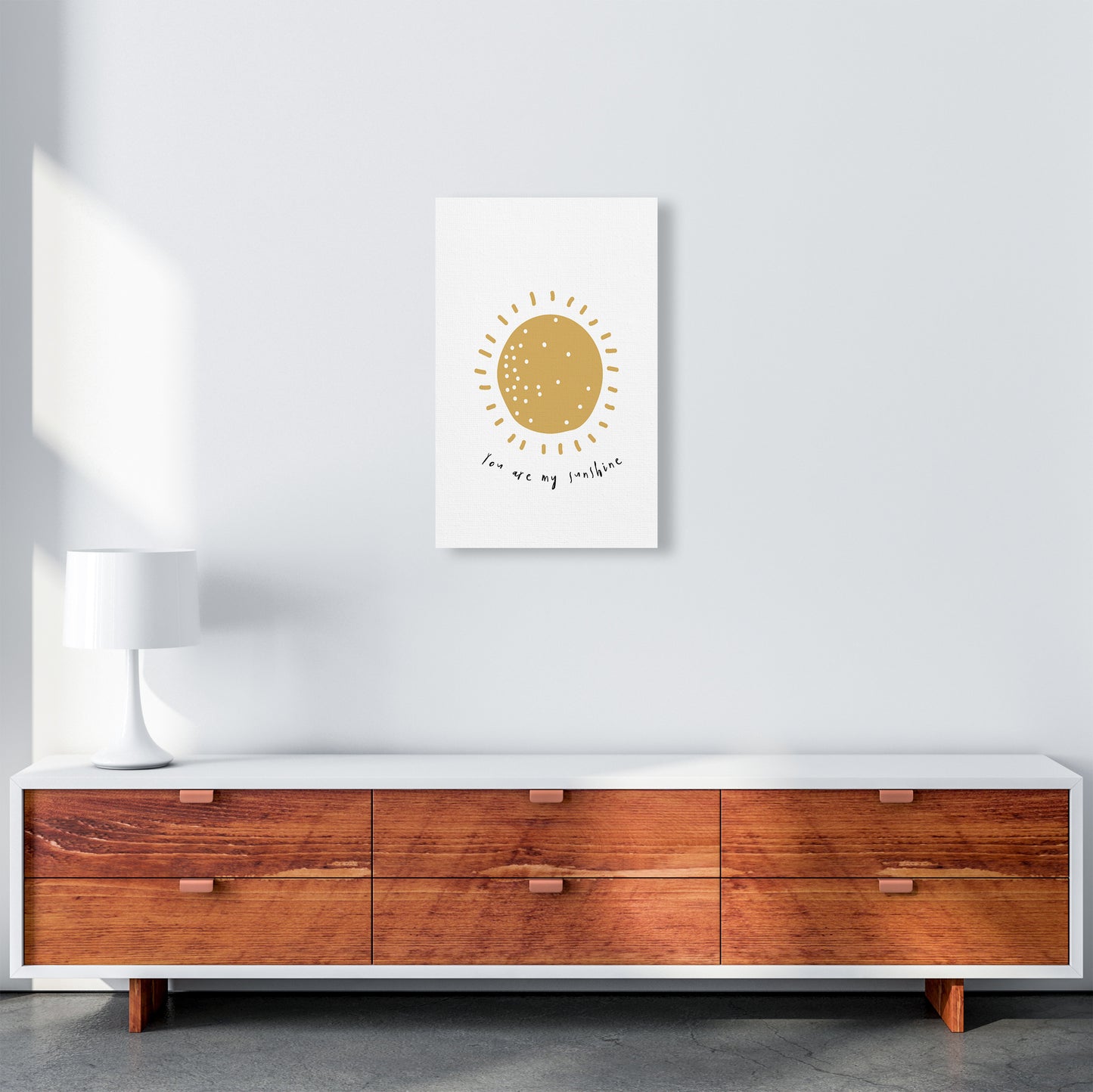 You Are My Sunshine Art Print by Pixy Paper A3 Canvas