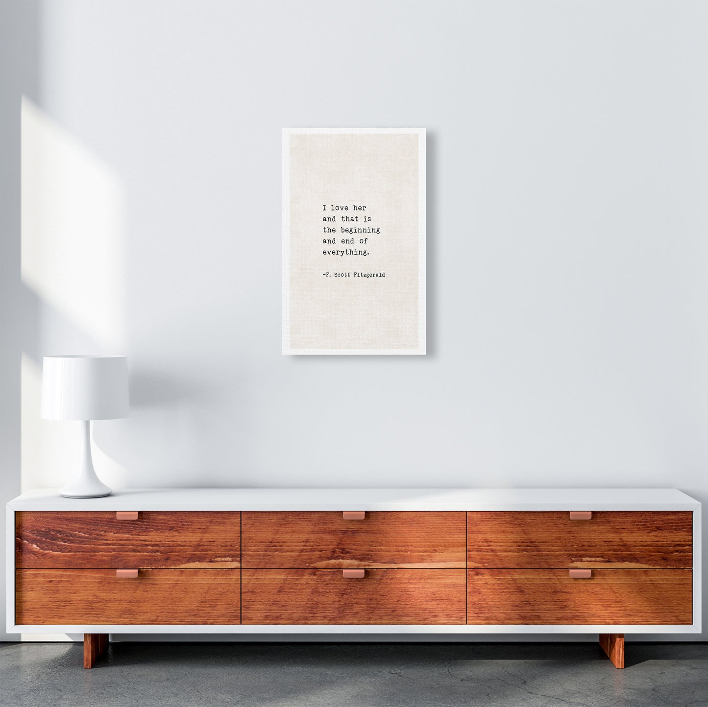 I Love Her - Fitzgerald Art Print by Pixy Paper A3 Canvas