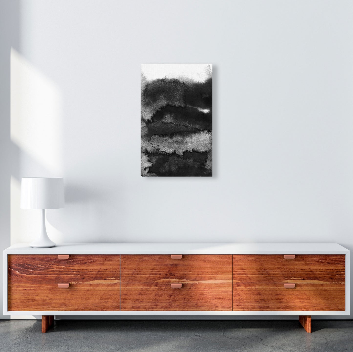 Majestic Monochrome Watercolour 16 Art Print by Pixy Paper A3 Canvas