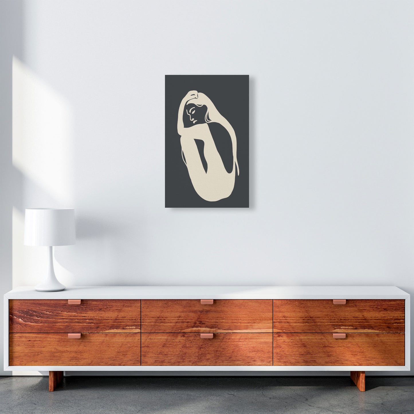 Inspired Off Black Woman Silhouette Art Print by Pixy Paper A3 Canvas