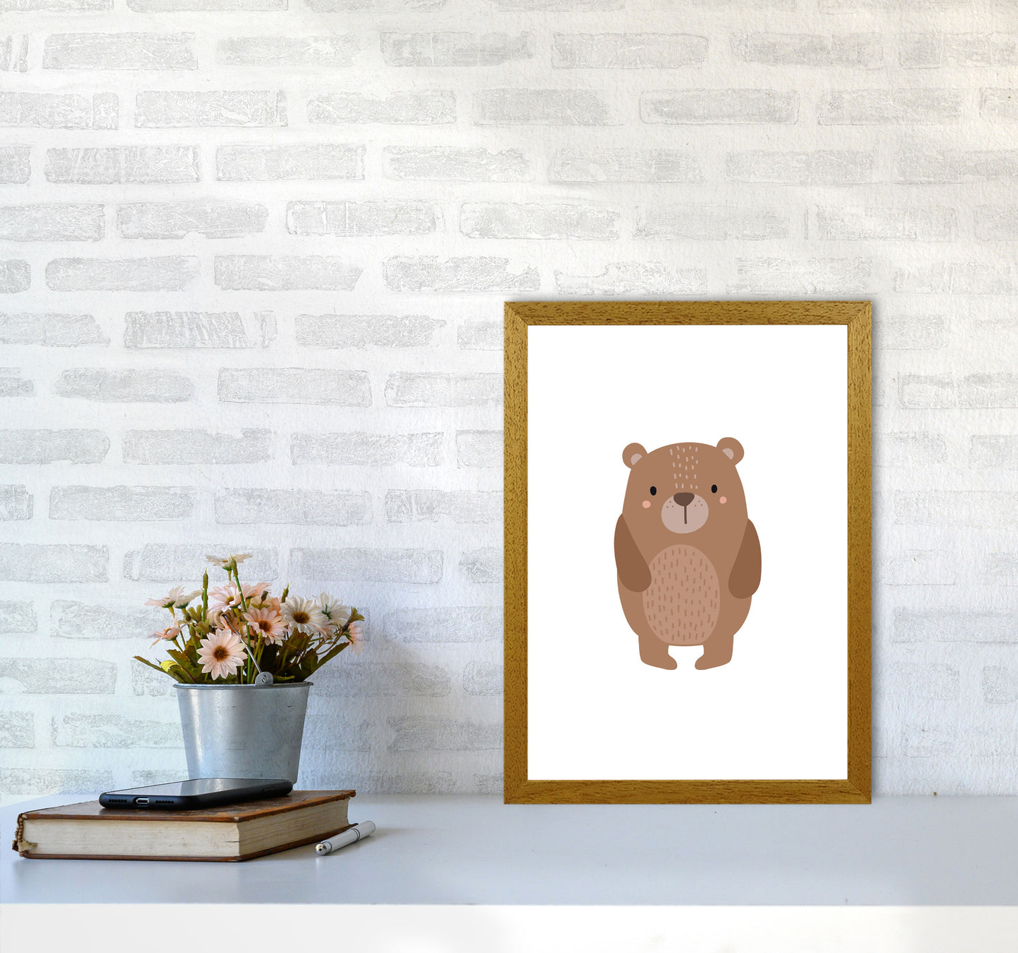 Children's Animals, Bear Modern Print A3 Print Only
