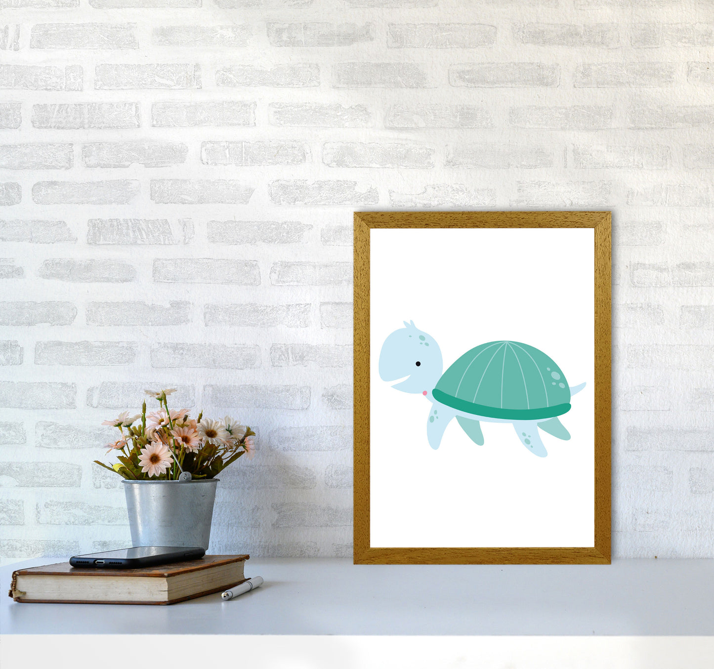 Children's Animals, Turtle Modern Print A3 Print Only
