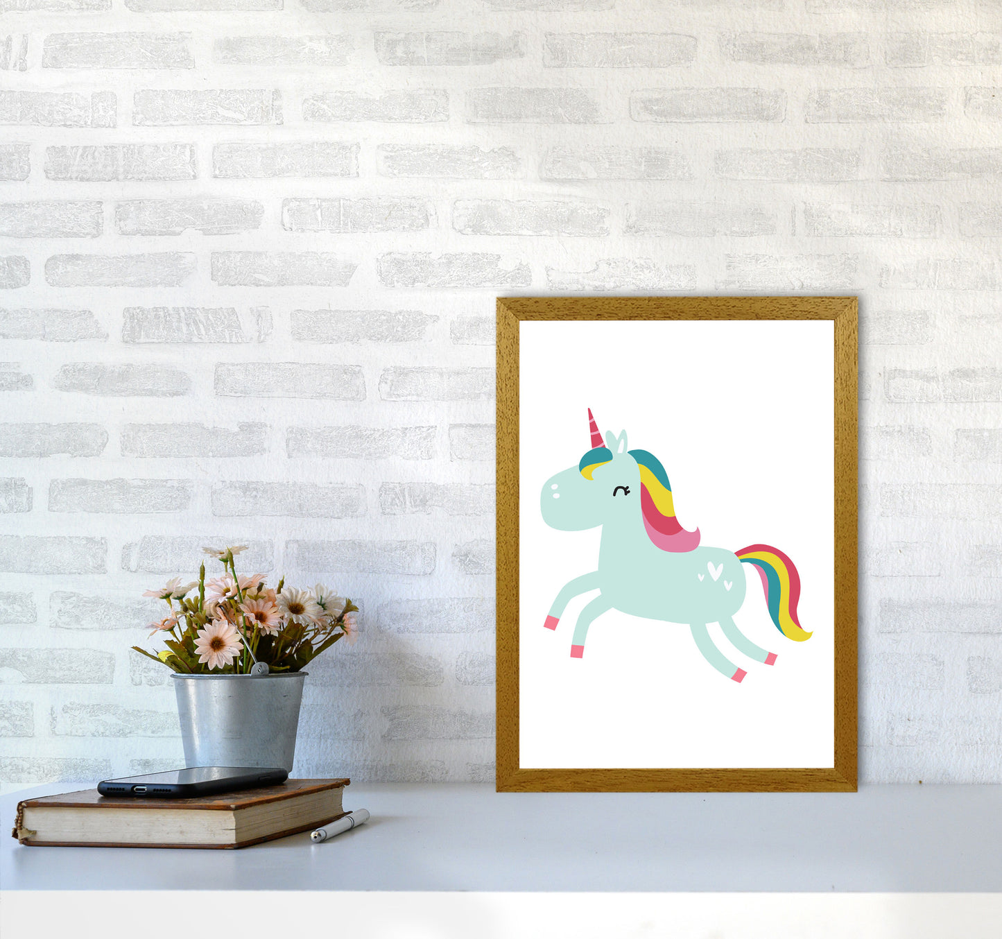 Children's Animals, Unicorn Modern Print A3 Print Only