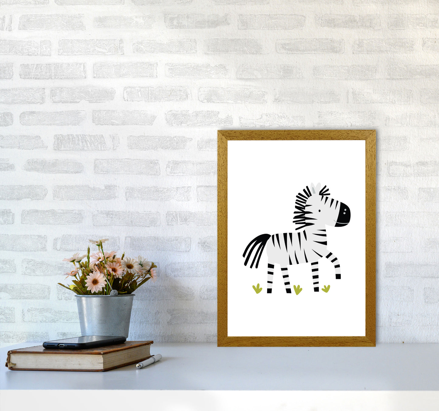 Children's Animals, Zebra Modern Print A3 Print Only