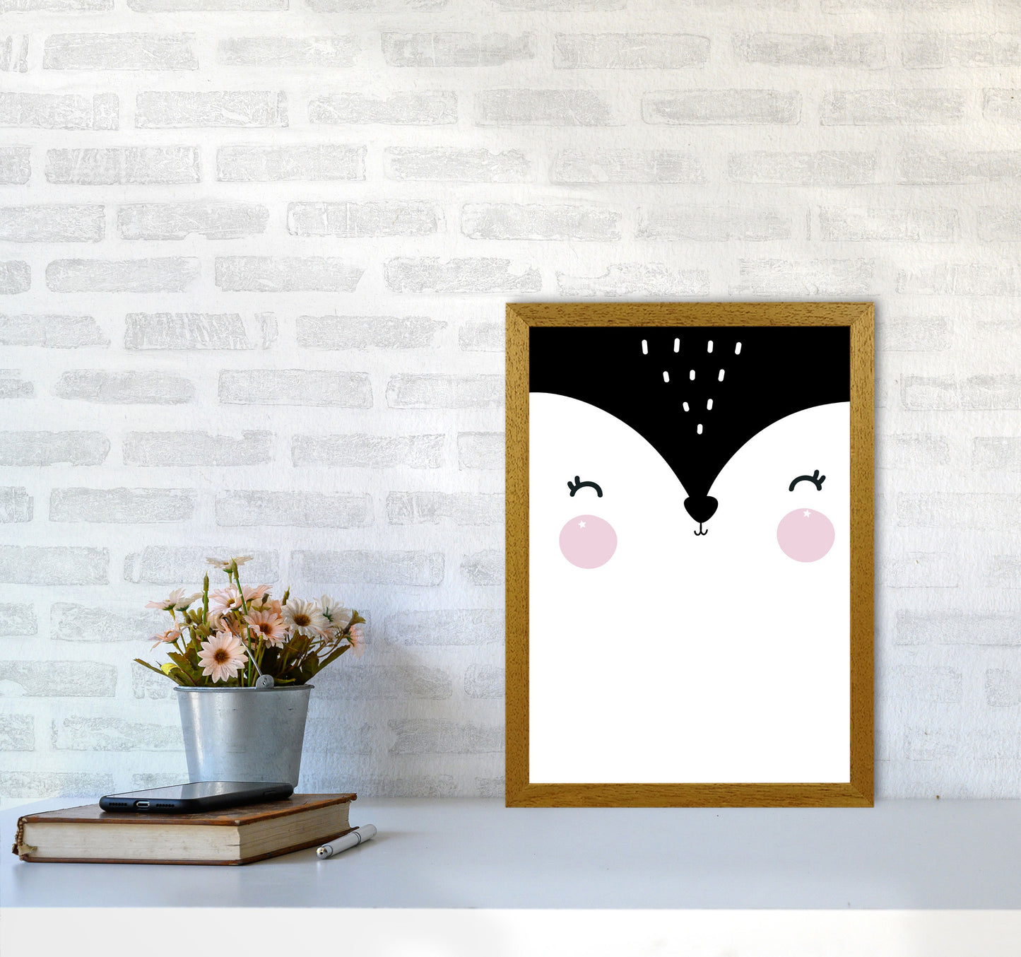 Penguin Face Scandi Modern Print A3 Print Only