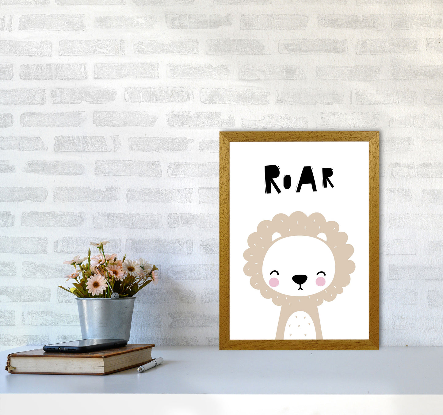 Lion Roar Modern Print Animal Art Print A3 Print Only