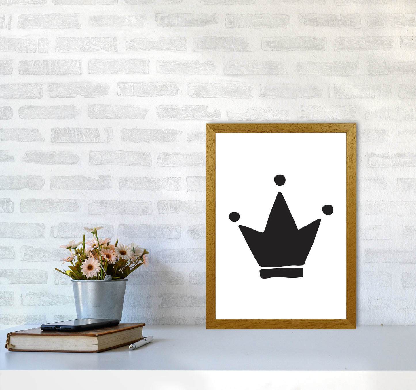 Black Crown Modern Print A3 Print Only