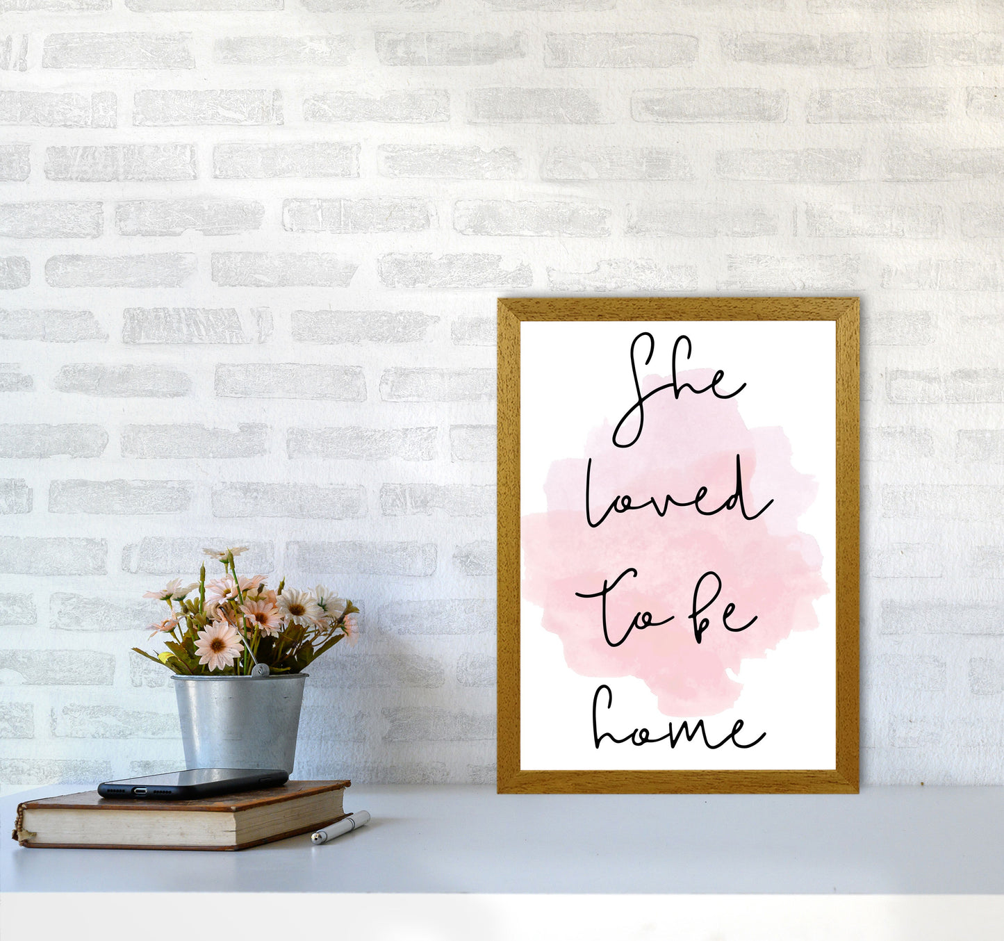 She Loved To Be HomeLink Watercolour Modern Print A3 Print Only