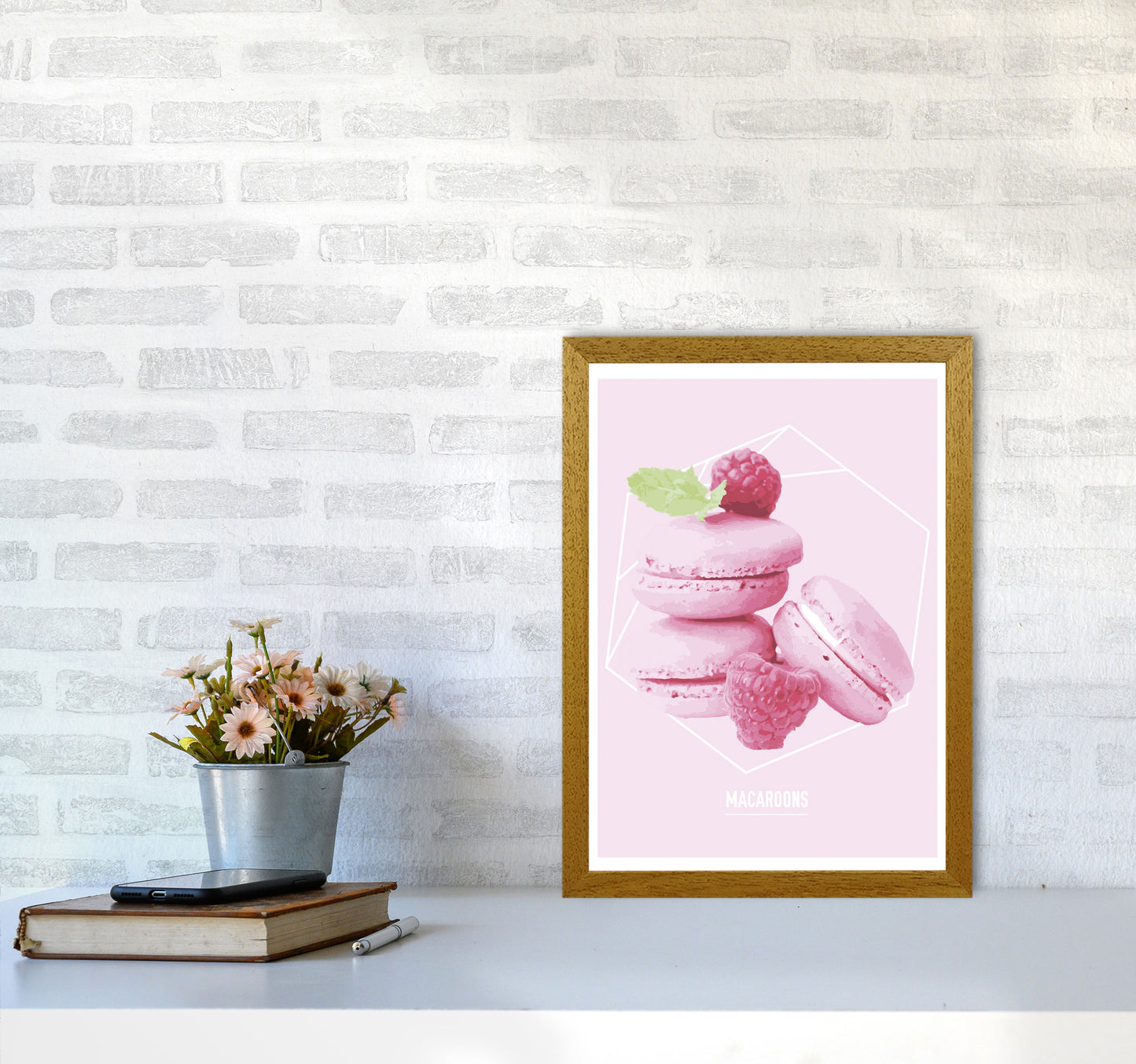 Pink Macaroons Modern Print A3 Print Only