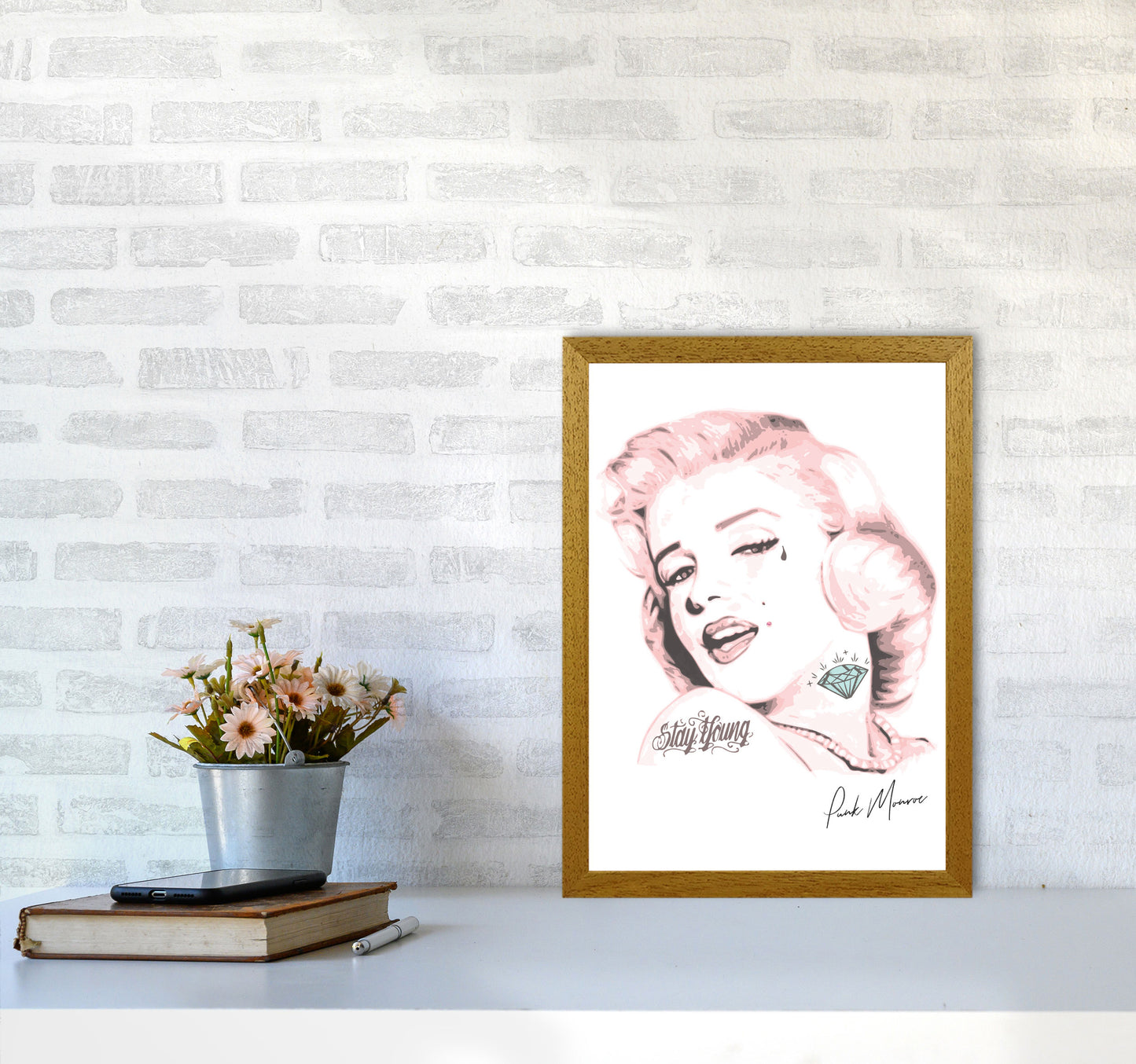 Pink Punk Monroe Modern Print A3 Print Only