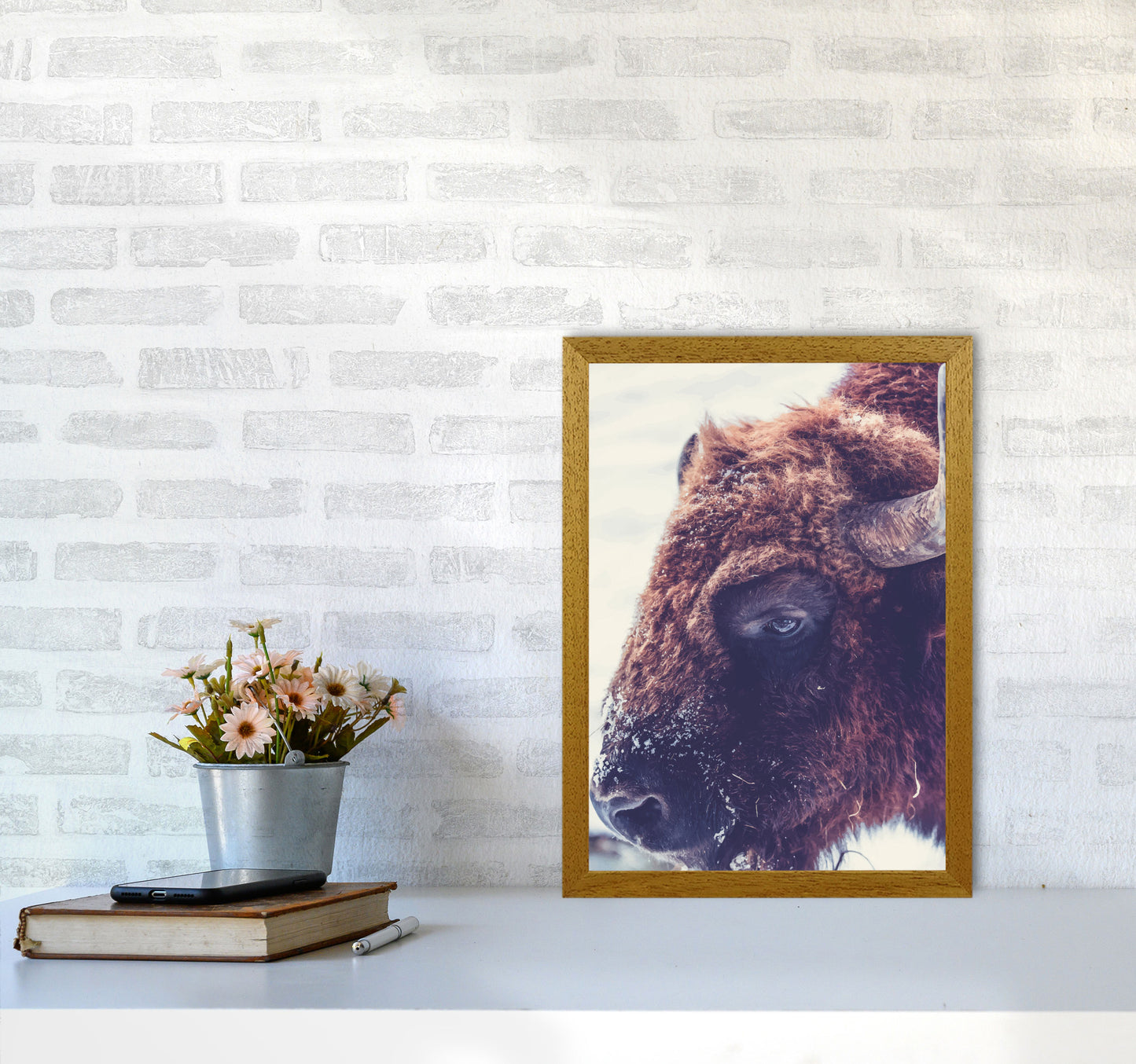 Bull Modern Print Animal Art Print A3 Print Only
