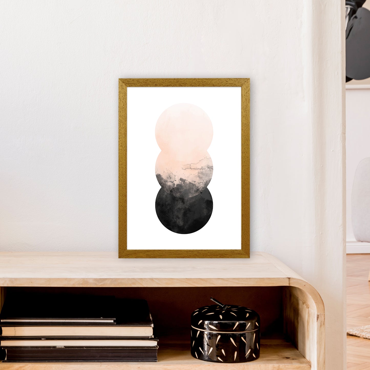 Nude And Black Watercolour 5 Art Print by Pixy Paper A3 Print Only