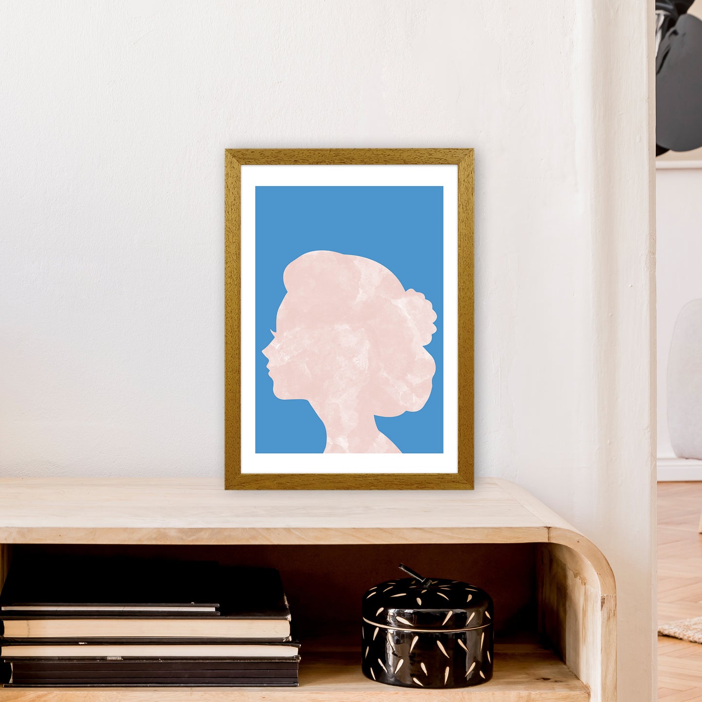Marble Head Blue Art Print by Pixy Paper A3 Print Only