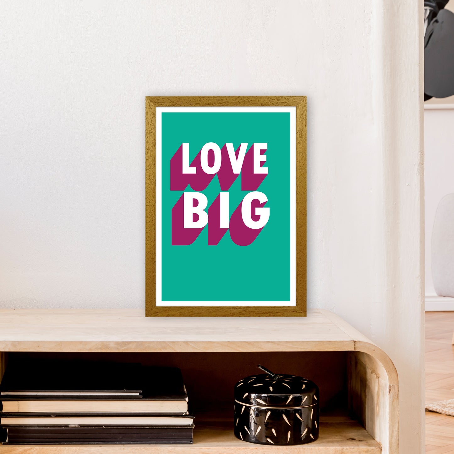 Love Big Shadow Art Print by Pixy Paper A3 Print Only