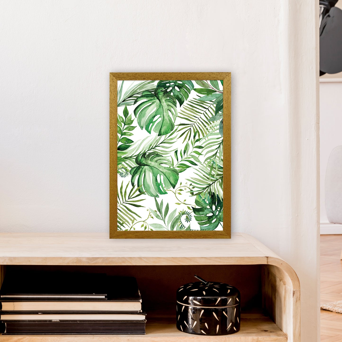 Full Page Leaves Exotic Art Print by Pixy Paper A3 Print Only
