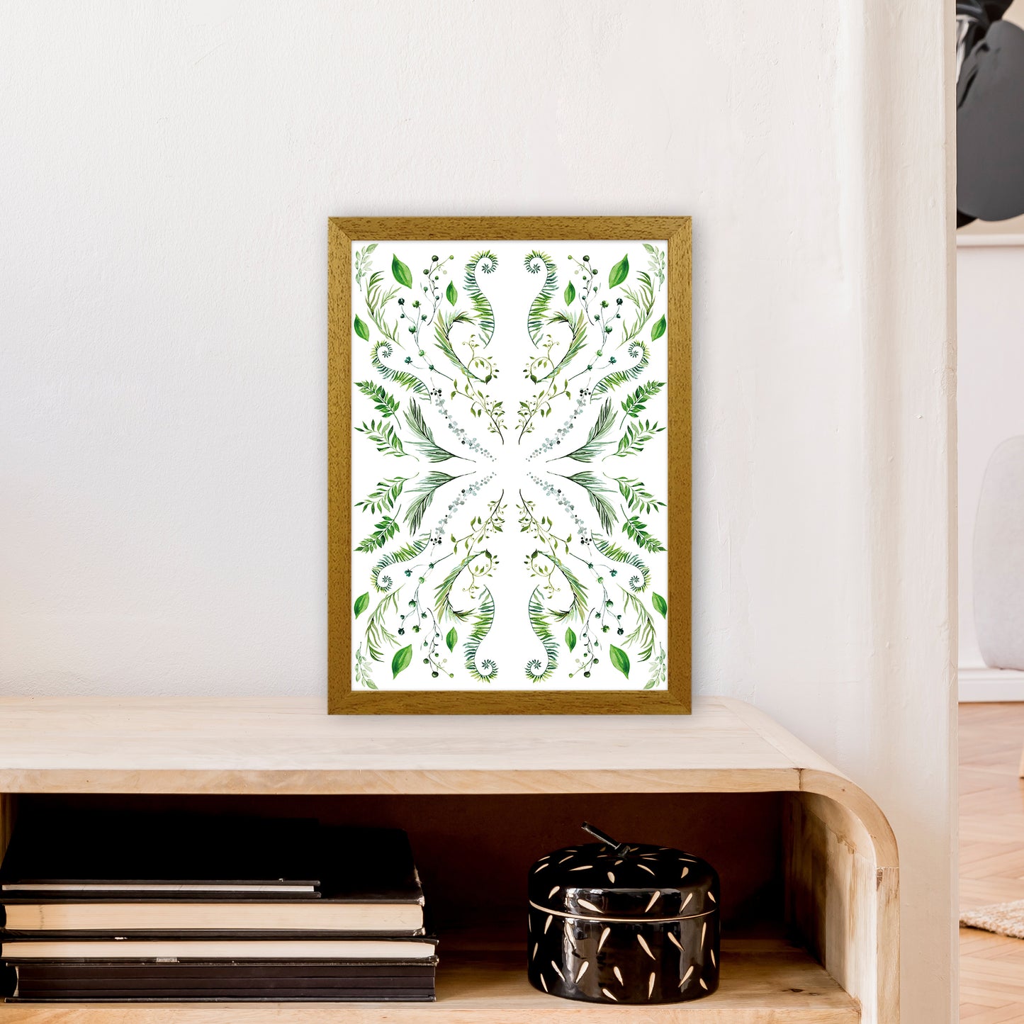 Mirrored Plants Exotic Art Print by Pixy Paper A3 Print Only