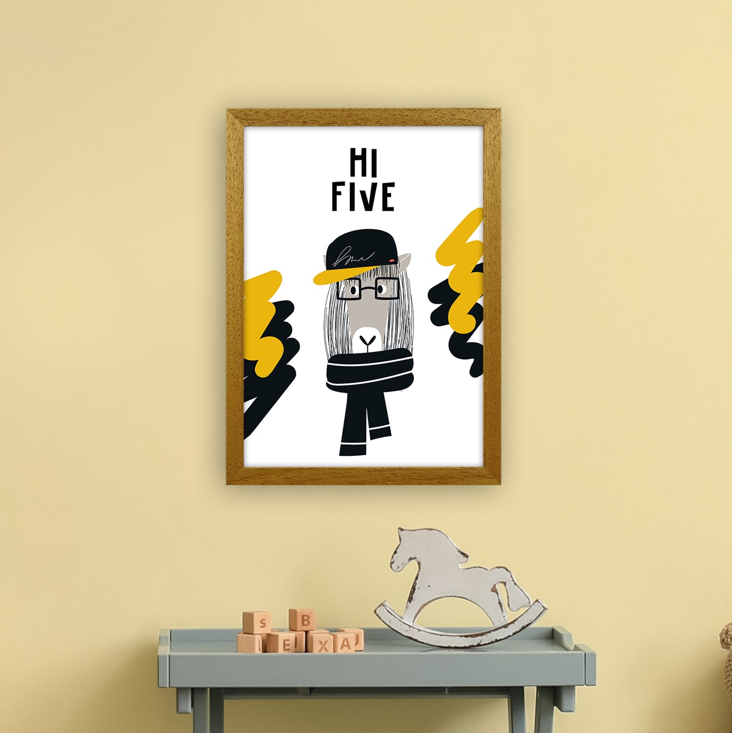 Hi Five Pop Art Print by Pixy Paper A3 Print Only