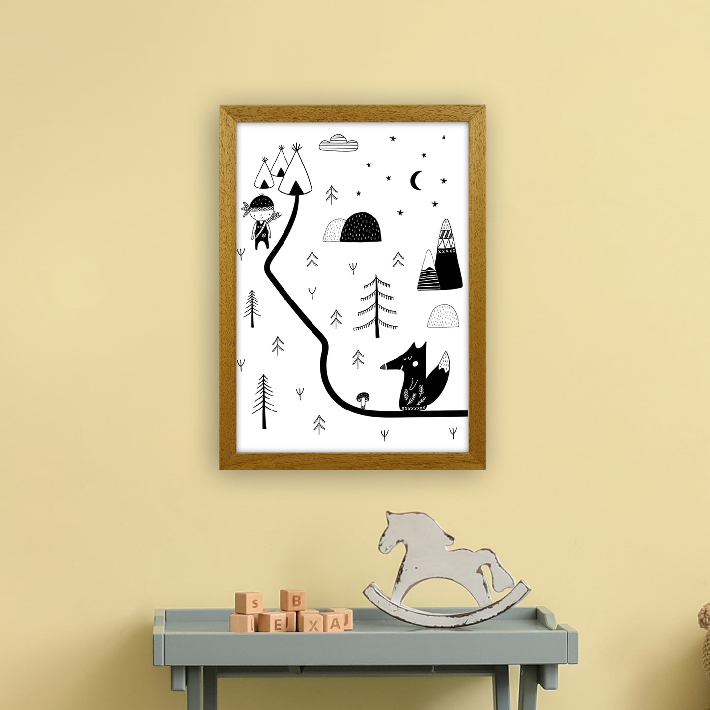 Little Explorer Winding Road Art Print by Pixy Paper A3 Print Only