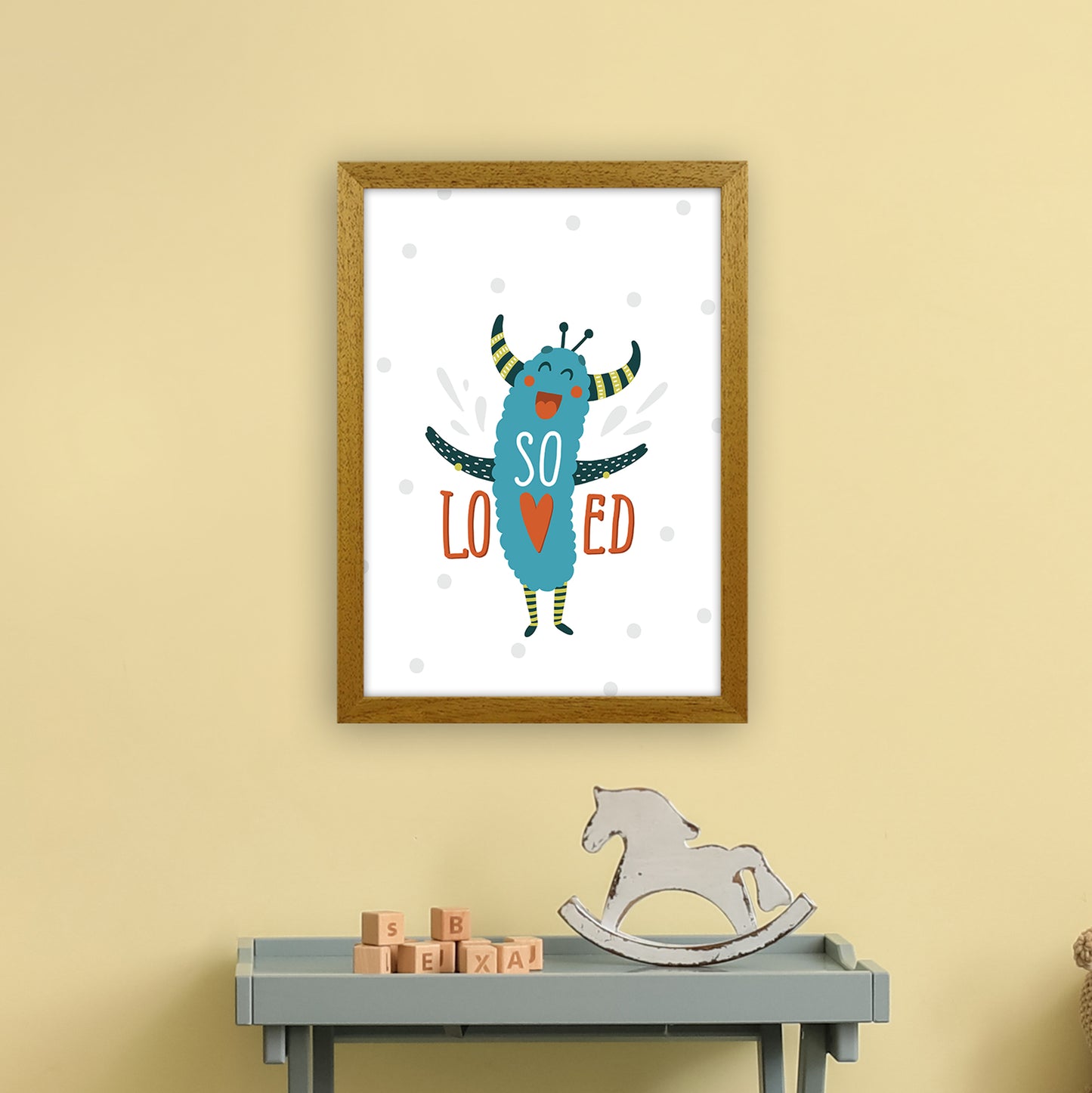 Little Monsters So Loved Art Print by Pixy Paper A3 Print Only