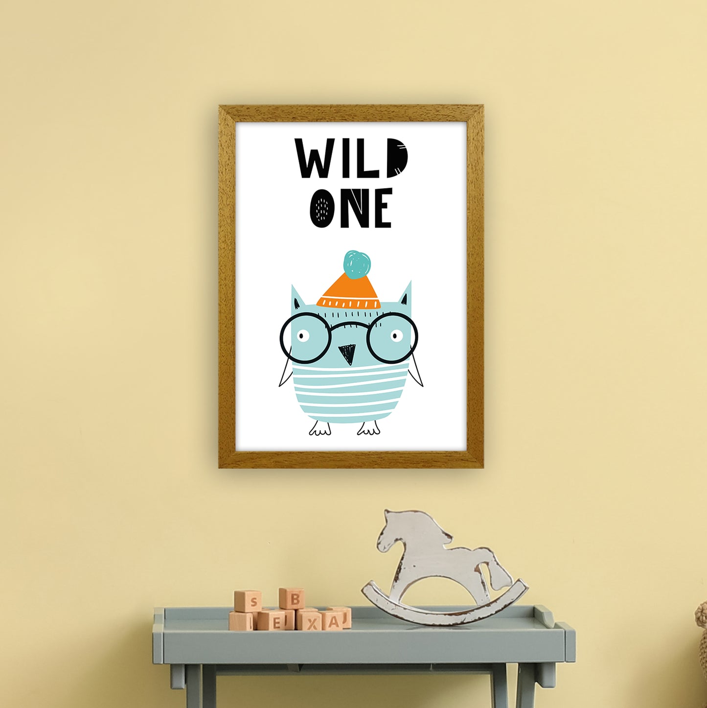 Wild One Owl Animal Pop Art Print by Pixy Paper A3 Print Only