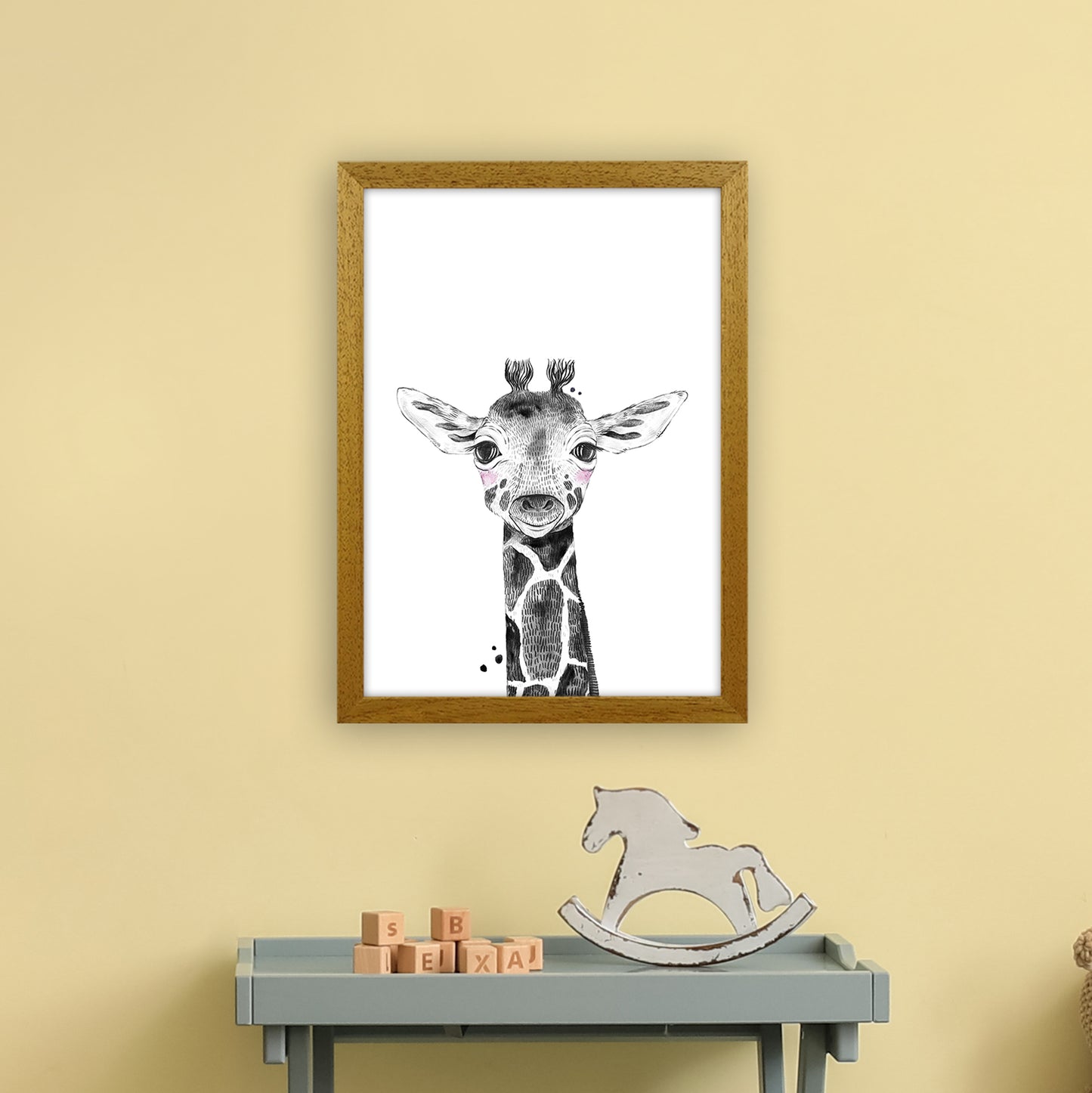 Safari Babies Giraffe Art Print by Pixy Paper A3 Print Only
