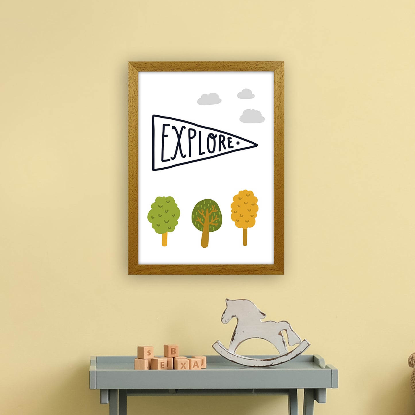 Little Explorer Sign Art Print by Pixy Paper A3 Print Only
