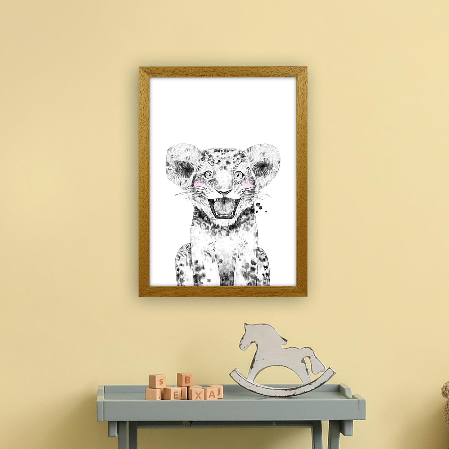 Safari Babies Tiger Art Print by Pixy Paper A3 Print Only