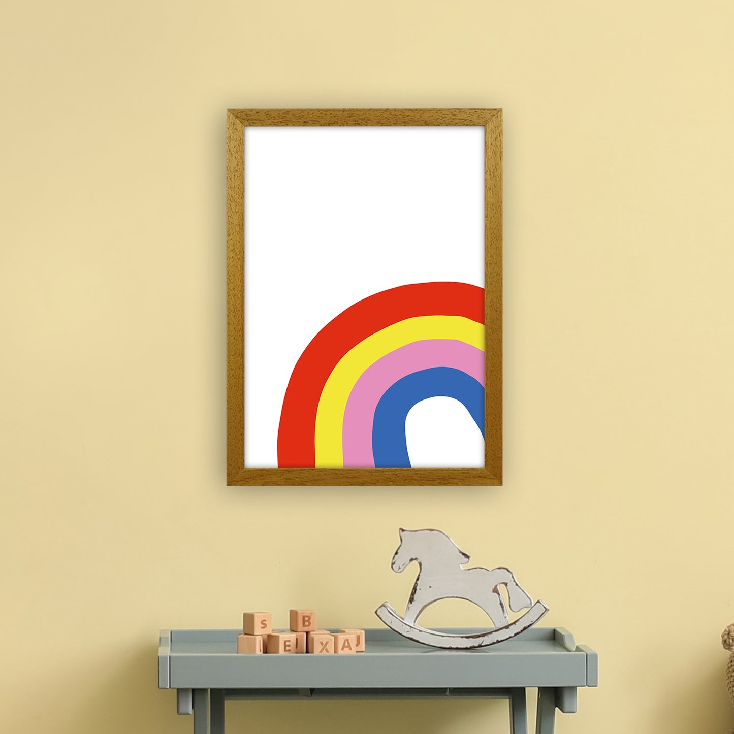 Rainbow In Corner Art Print by Pixy Paper A3 Print Only