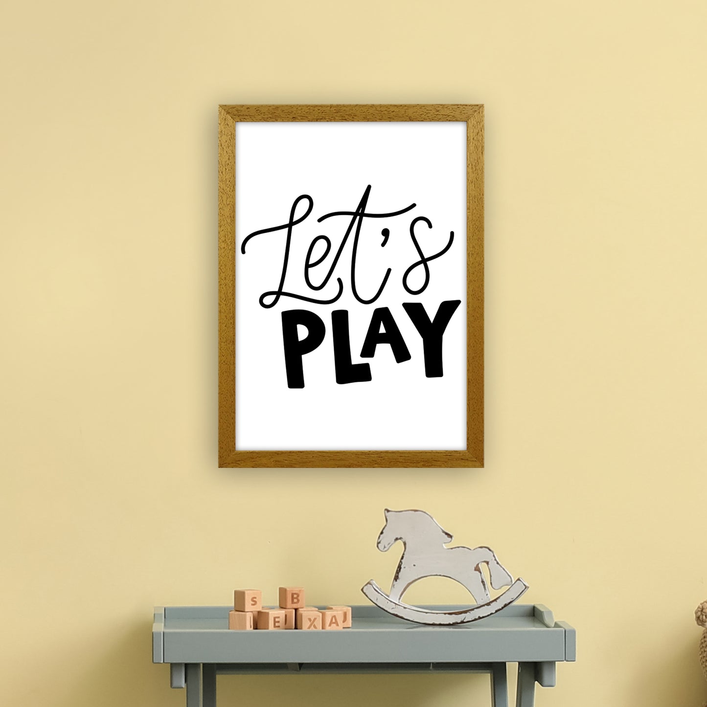 Let'S Play Black Art Print by Pixy Paper A3 Print Only