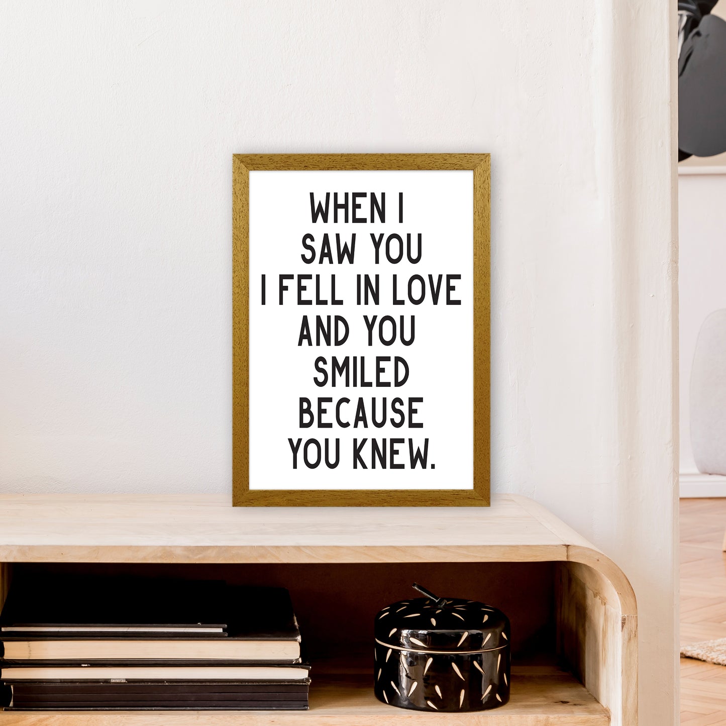 When I Saw You I Fell In Love Art Print by Pixy Paper A3 Print Only