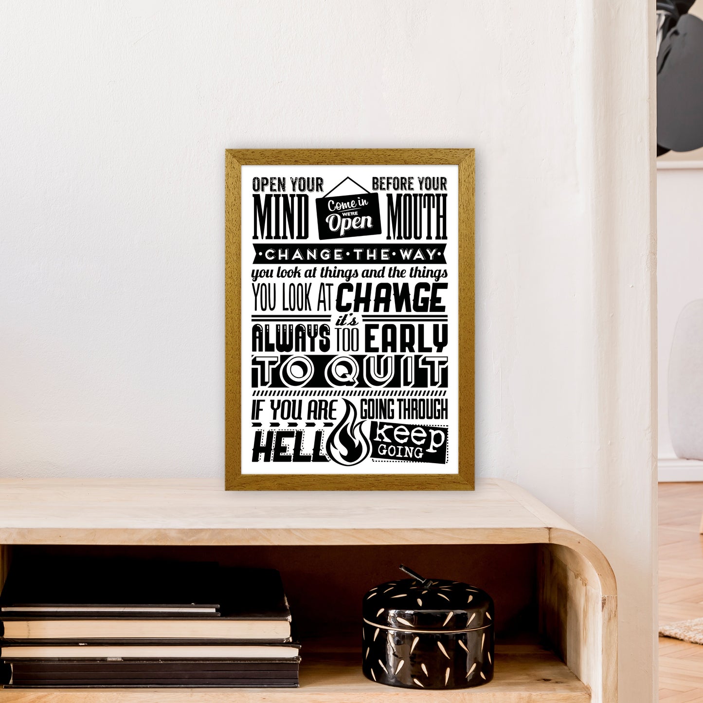 Open Your Mind Vintage Art Print by Pixy Paper A3 Print Only