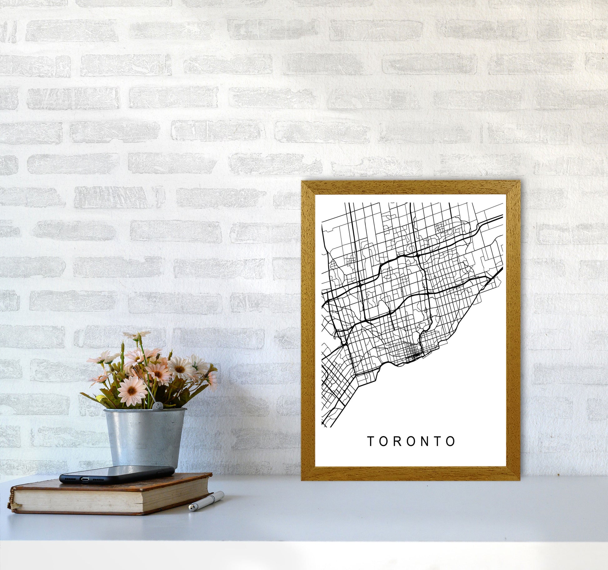 Toronto Map Art Print by Pixy Paper A3 Print Only
