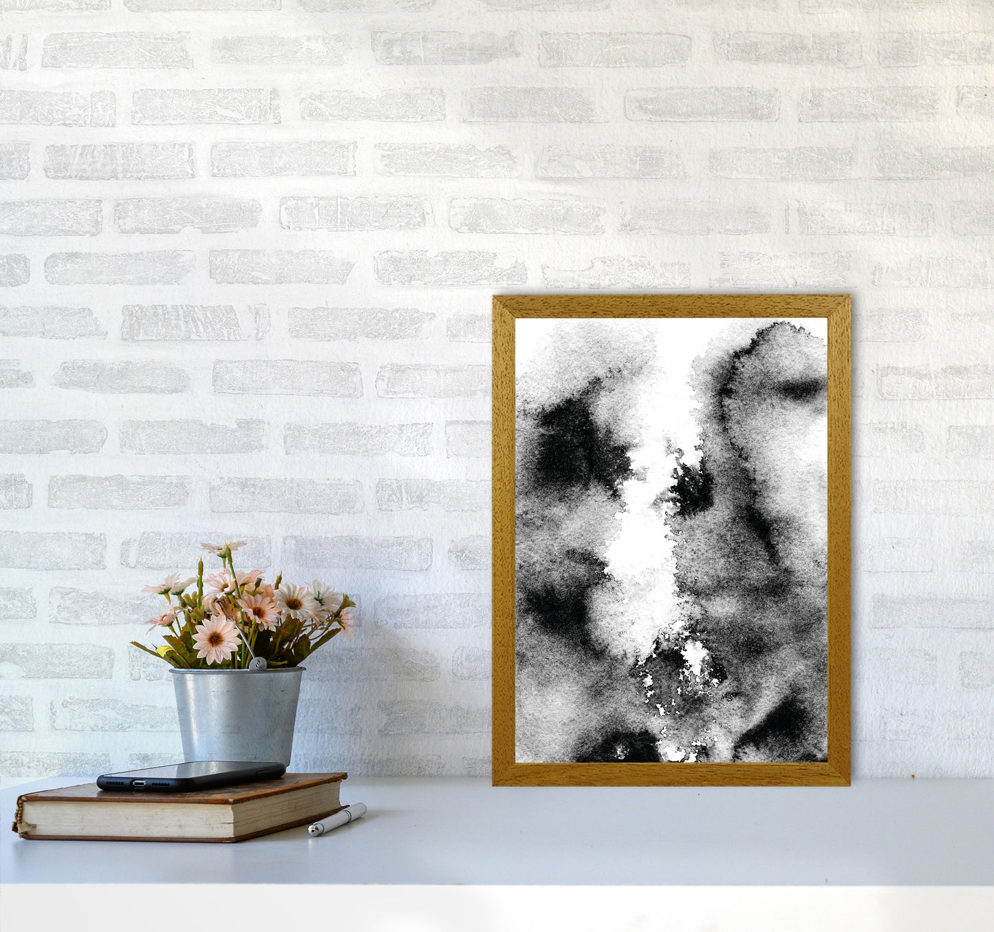 Majestic Monochrome Watercolour 10 Art Print by Pixy Paper A3 Print Only