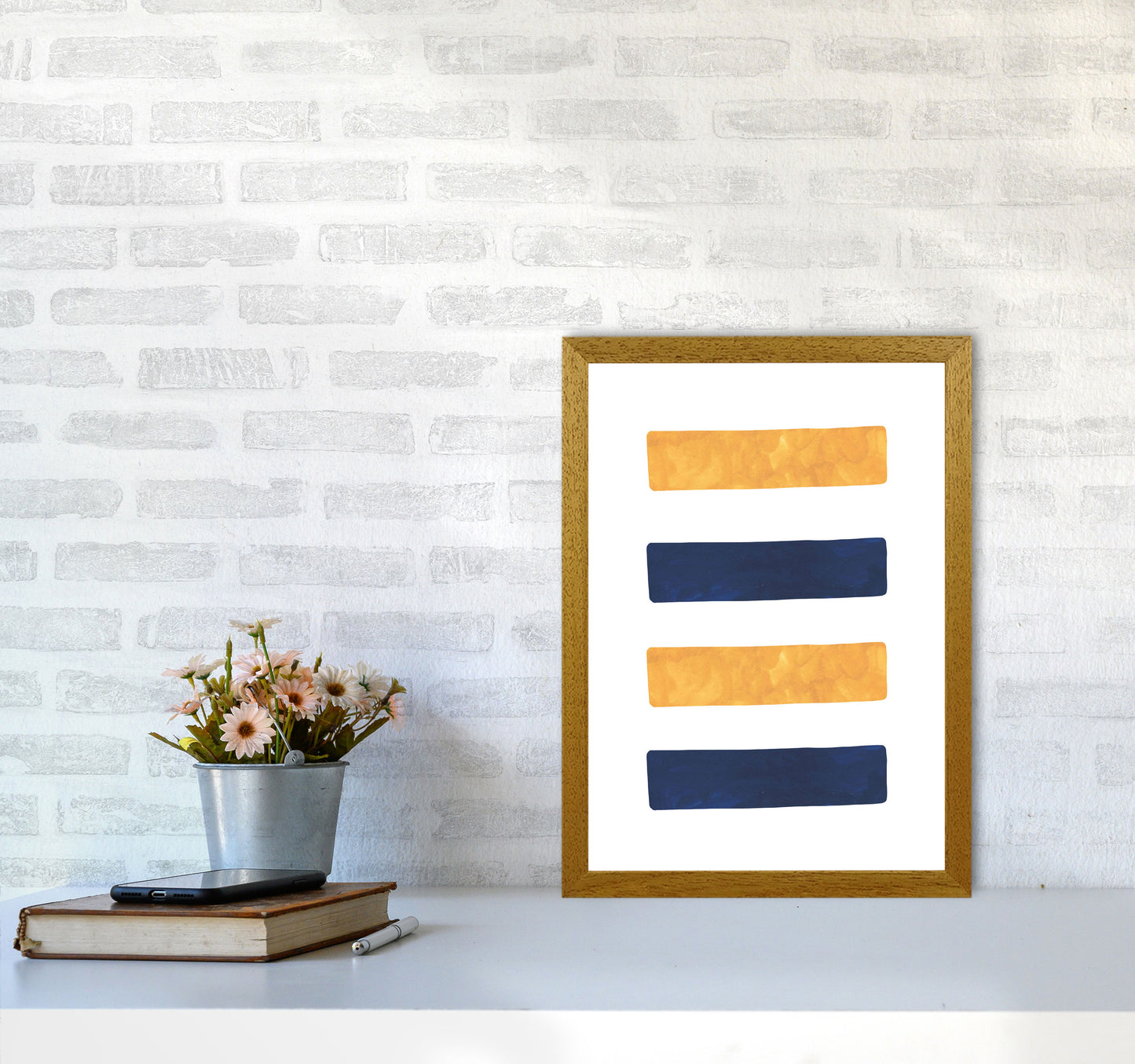 Horizon Abstract Lines Art Print by Pixy Paper A3 Print Only
