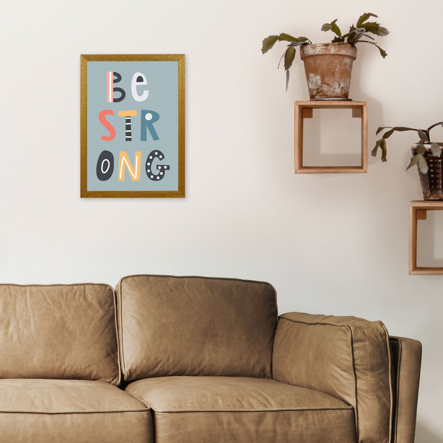 Be strong Neutral kids Art Print by Pixy Paper A3 Print Only
