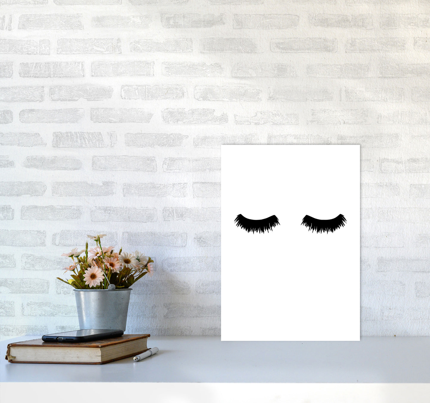 Lashes Modern Print A3 Black Frame