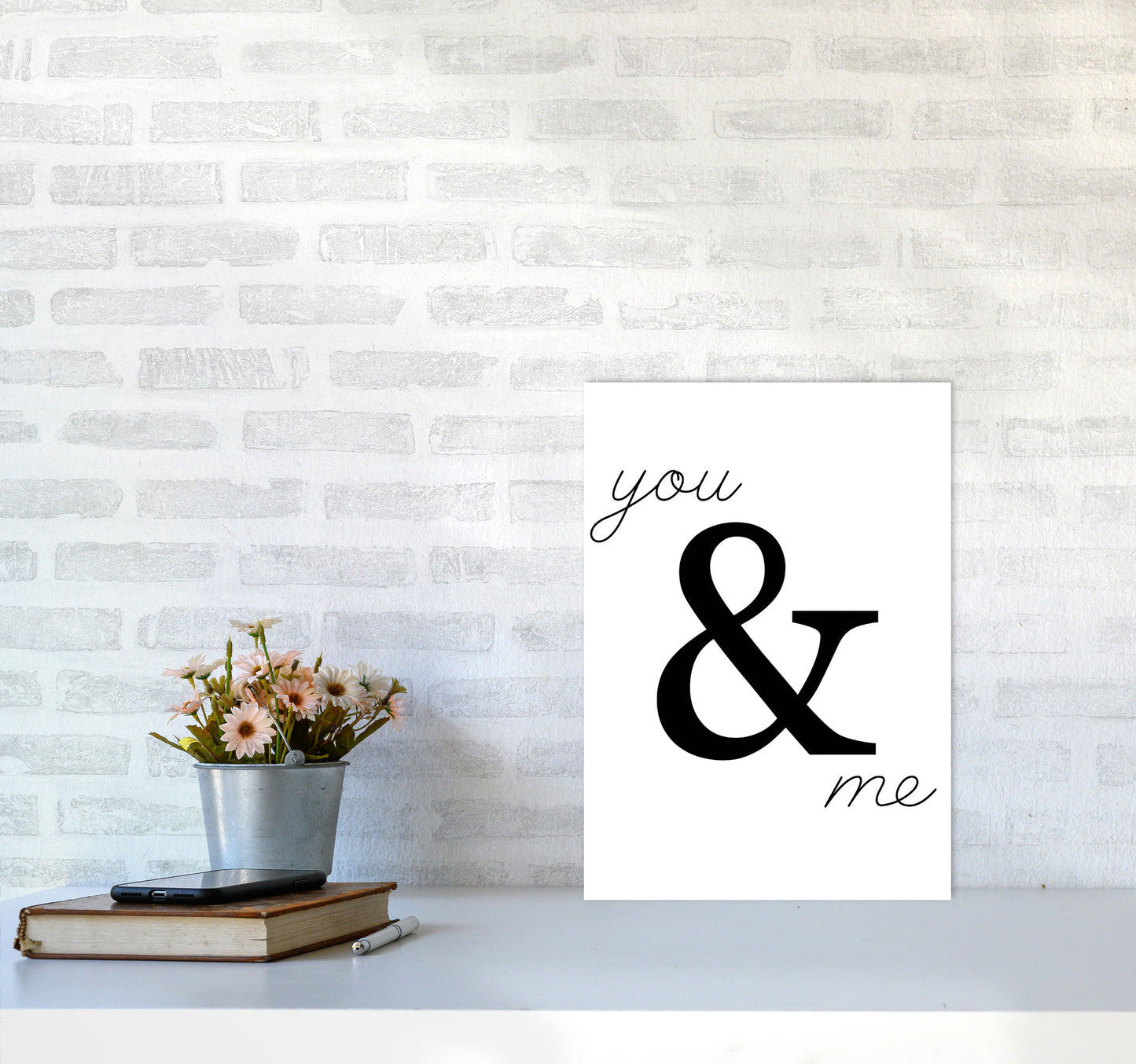 You & Me Modern Print A3 Black Frame