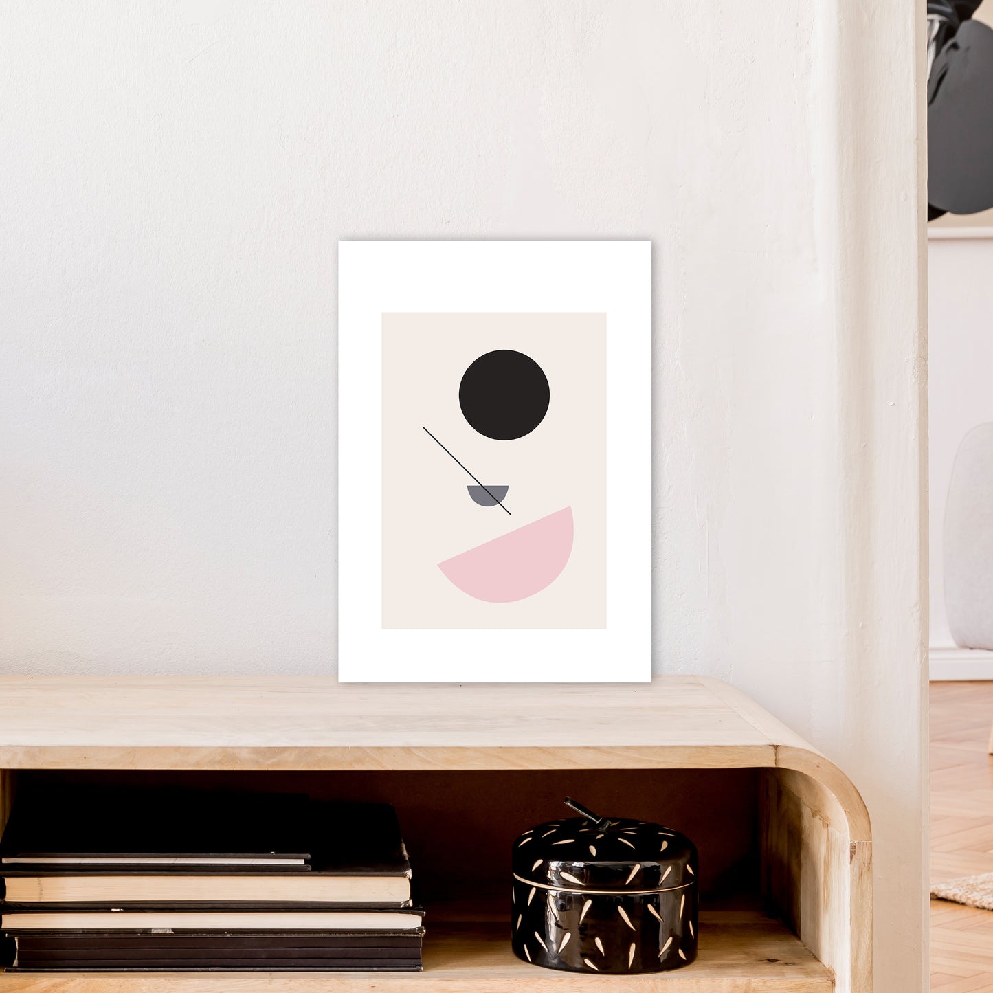 Mila Abstract N3 Art Print by Pixy Paper A3 Black Frame