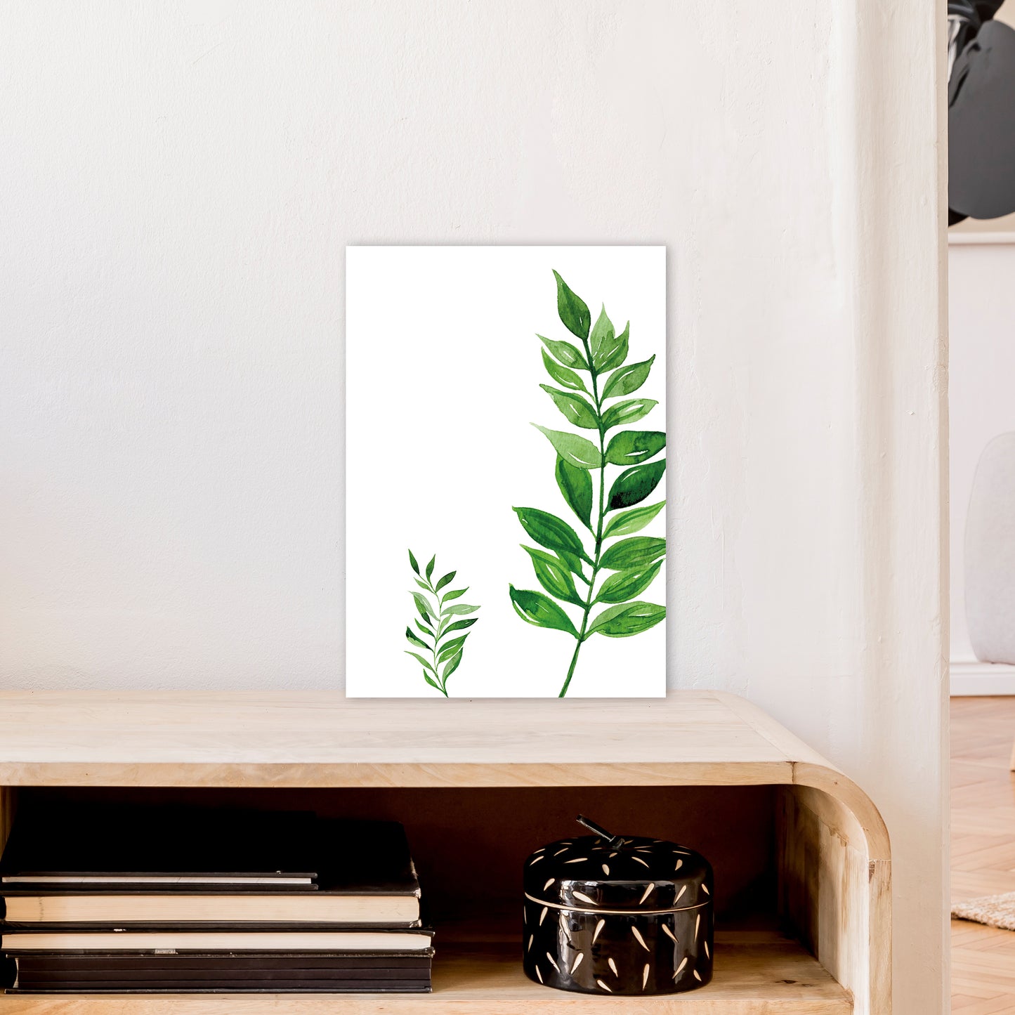 Side Leaf Exotic Art Print by Pixy Paper A3 Black Frame