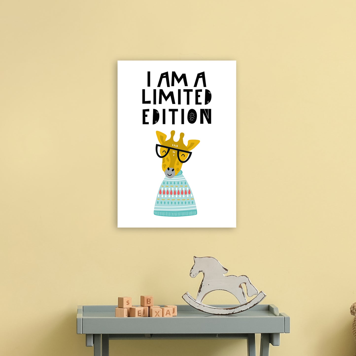 I Am Limited Edition Animal Pop Art Print by Pixy Paper A3 Black Frame