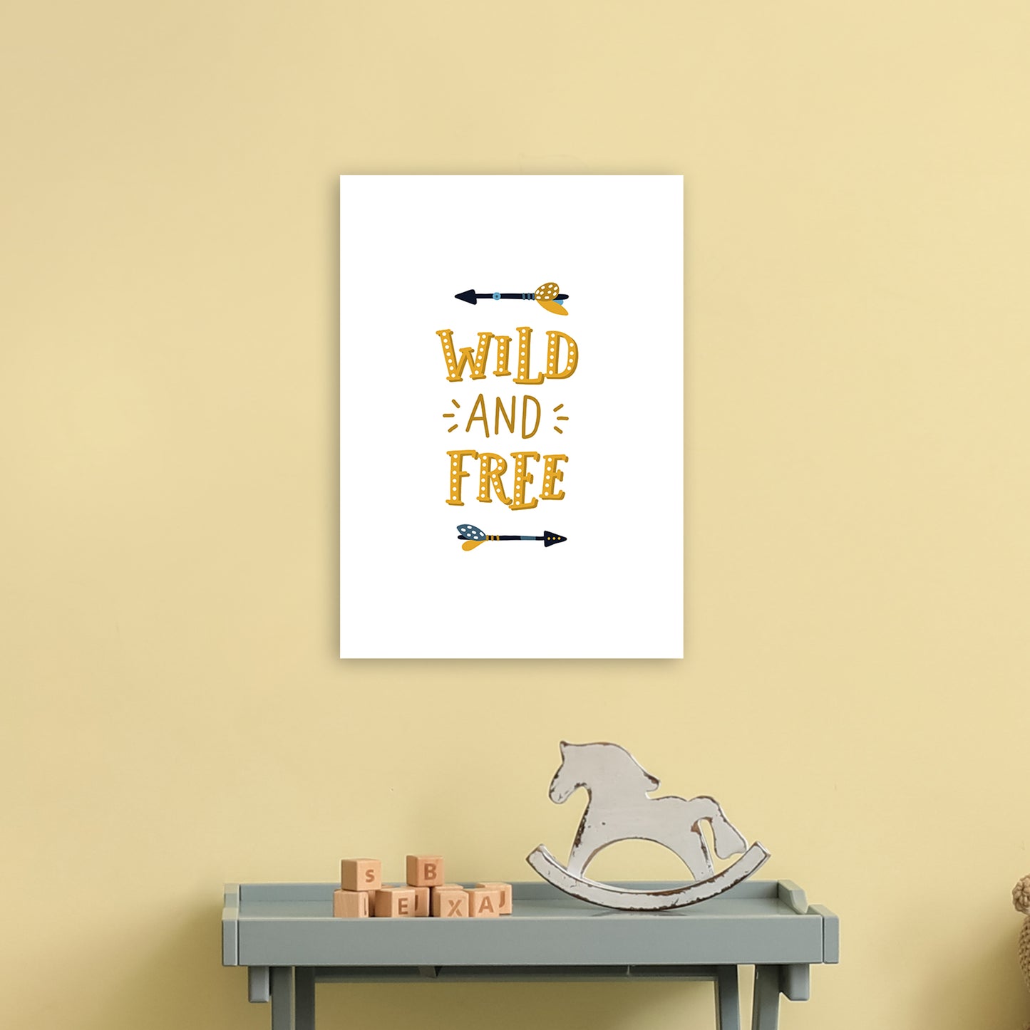 Little Explorer Wild And Free Art Print by Pixy Paper A3 Black Frame