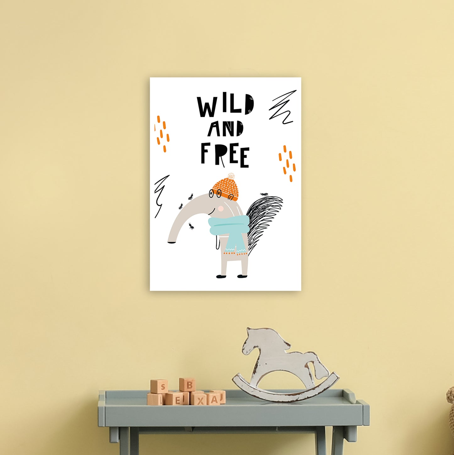 Wild And Free Animal Pop Art Print by Pixy Paper A3 Black Frame