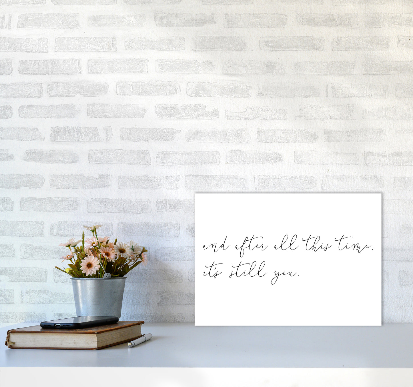 And After All This Time Art Print by Pixy Paper A3 Black Frame