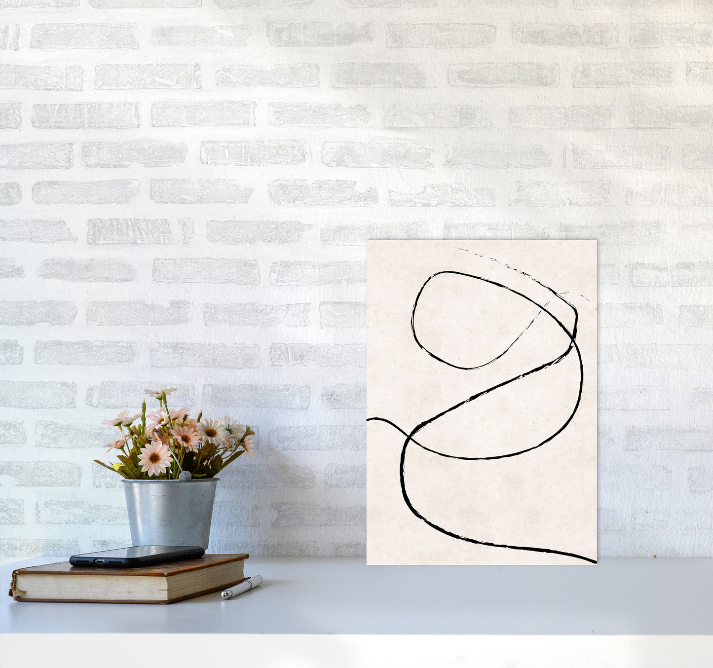 Autumn Wilma abstract Art Print by Pixy Paper A3 Black Frame