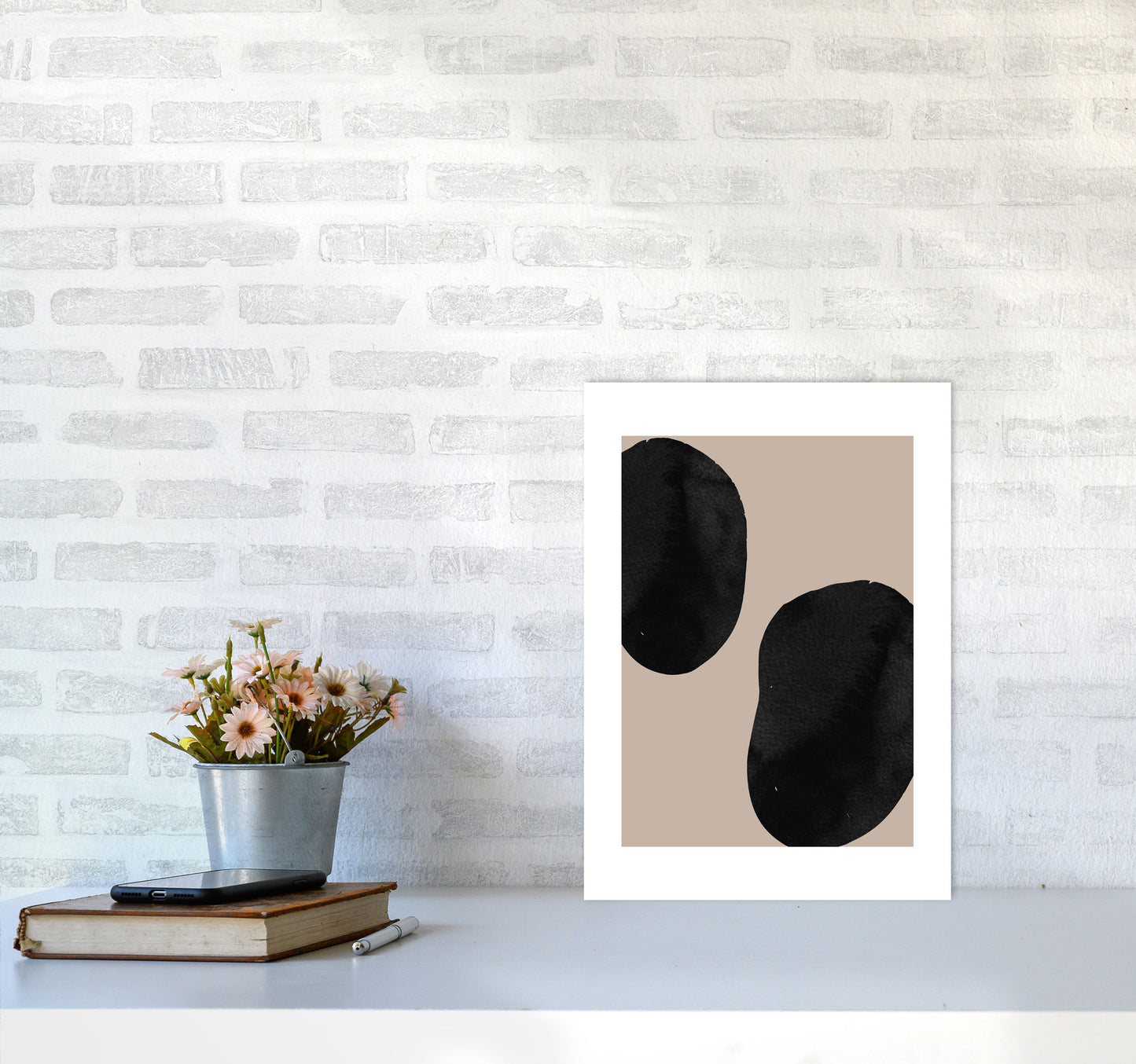 Autumn Alice abstract Art Print by Pixy Paper A3 Black Frame